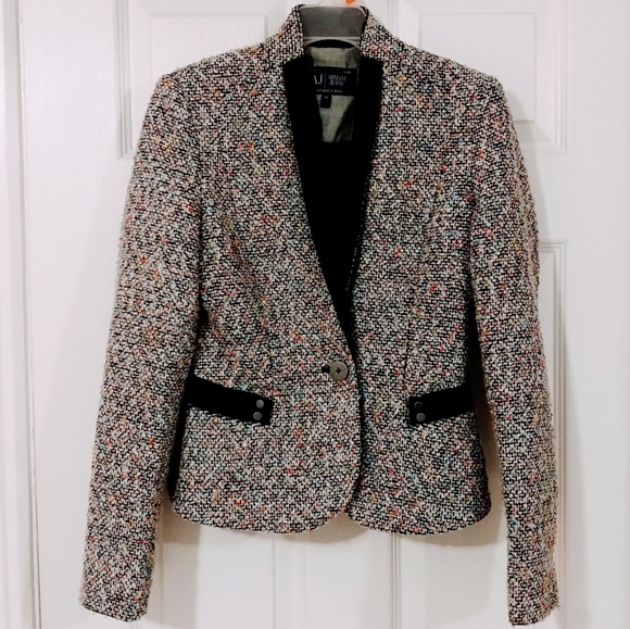 Armani Jeans bouclé tweed blazer - Picture 1 of 4